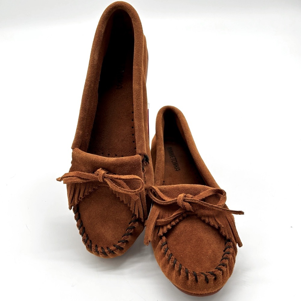 Minnetonka Brown Suede Moccasins